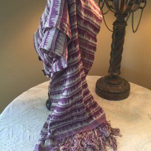 Long Purple & Cream SCARF